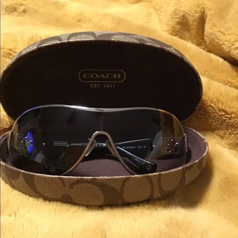 Coach sunglasses with diamond accents w/case